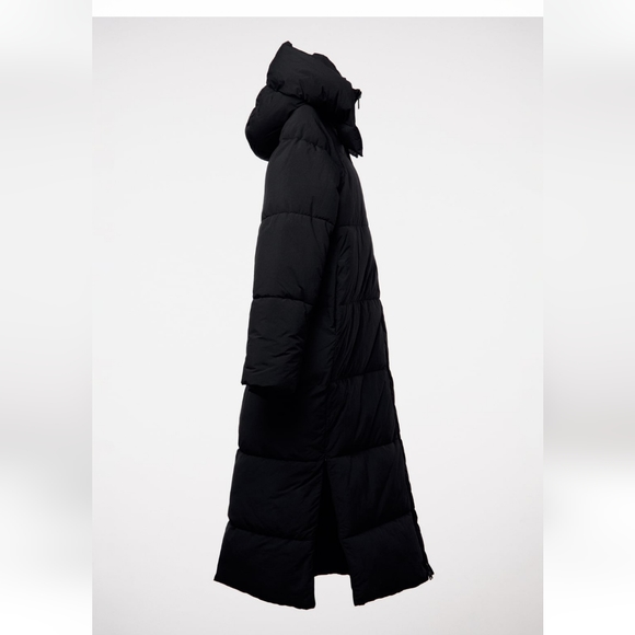 zara extra long puffer coat